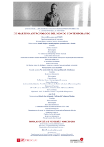 DE MARTINO ANTROPOLOGO DEL MONDO CONTEMPORANEO