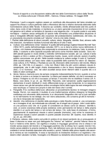 Traccia di apporto a una discussione relativa alle tesi della