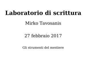 Laboratorio di scrittura
