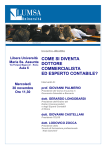 Un incontro-dibattito su come diventare Commercialisti ed Esperti