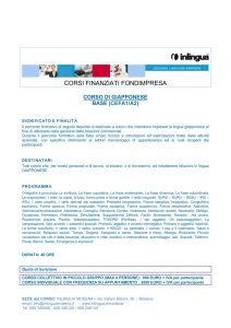 CORSO DI GIAPPONESE