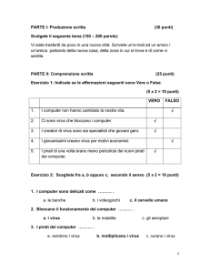 PARTE I: Produzione scritta (30 punti) Svolgete il seguente tema