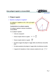 Area poligononi regolari e circoscrittibili