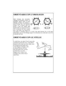 orientarsi con l`orologio orientarsi con le stelle