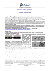 la pulizia dei connettori ottici