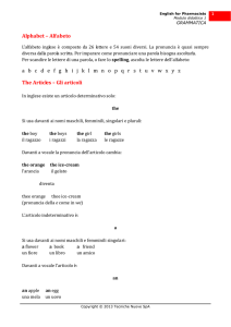 Alphabet – Alfabeto abcdefghijklmnopqrstu vwxyz The