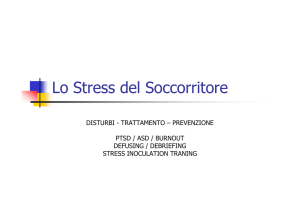 Lo Stress del Soccorritore DISTURBI