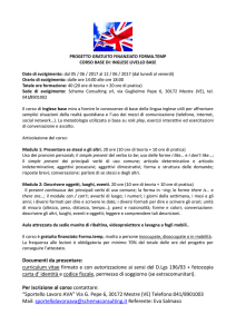 Documenti da presentare: curriculum vitae