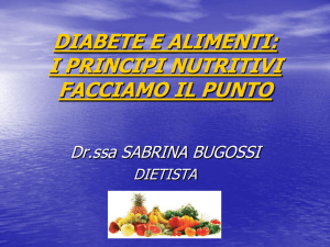 diabete e alimenti: i principi nutritivi facciamo il punto