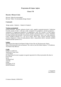 Programma di Lingua inglese Classe 1°D Docente