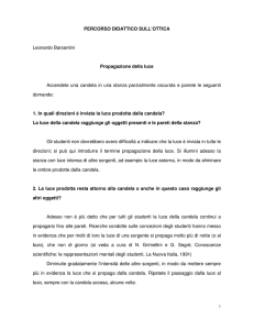 PERCORSO DIDATTICO SULL`OTTICA Leonardo Barsantini
