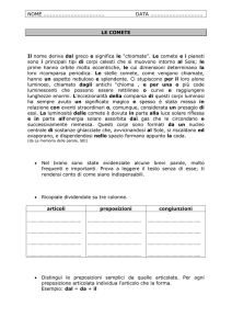 Le comete-preposizioni-articoli-congiunzioni
