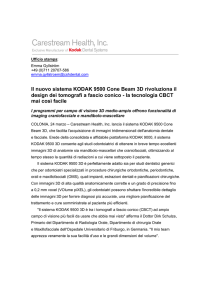 Il nuovo sistema KODAK 9500 Cone Beam 3D rivoluziona il design