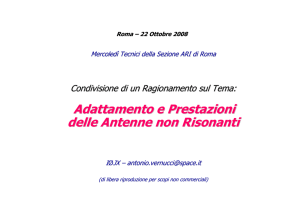 Adattamento e prestazioni delle Antenne