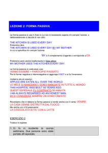 LEZIONE 2: FORMA PASSIVA - Arch