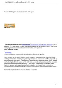 Sussidi didattici per la Scuola Secondaria di 1° grado