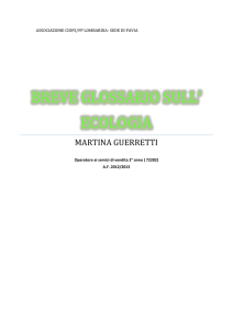 BREVE GLOSSARIO SULL` ECOLOGIA
