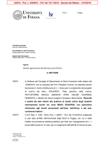 Decreto approvazione atti