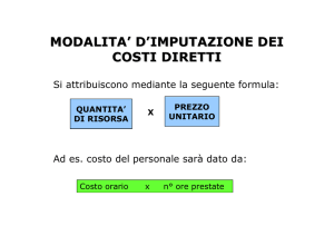 Contabilità dei costi 2 - Corsi di Laurea a Distanza