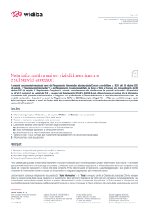 Nota informativa sui servizi di investimento e sui servizi