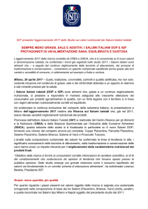 SEMPRE MENO GRASSI, SALE E ADDITIVI: I SALUMI ITALIANI