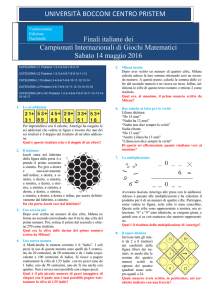 Finali italiane dei Campionati Internazionali di Giochi Matematici