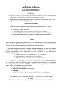 La Malattia di Behçet [Dr. Ferrante Angelo]