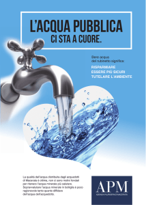 Bere acqua del rubinetto significa
