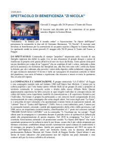 spettacolo di beneficenza "zi nicola"