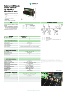 Moduli a relé 24 Vac/dc comune universale con pulsante e