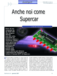 Gioco di luci composto da sei diodi LED che vengono