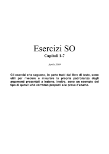 Esercizi di Sistemi Operativi