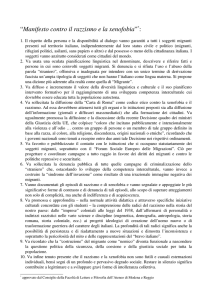 Manifesto contro il razzismo e la xenofobia
