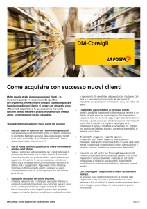 DM-Consigli Come acquisire con successo nuovi clienti