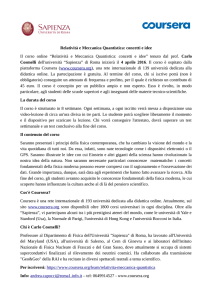Relatività e Meccanica Quantistica: concetti e idee Il corso online