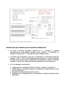 Schema elettrico funzionale per impianto fotovoltaico