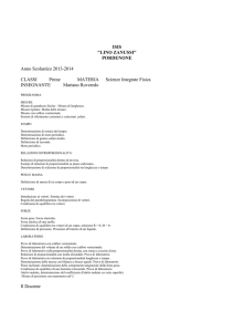 Programma classi prime
