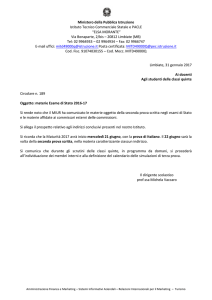 circolare 189 - materie d`esame 2017