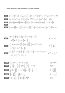 I compiti vanno svolti su fogli (tipo compito in classe) da consegnare.