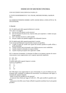 esercizi di microeconomia