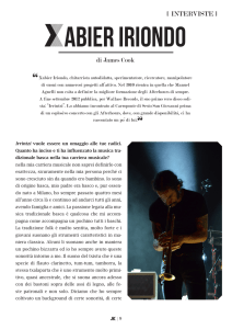 Page 1 JK | 9 [ INTERVISTE ] Irrintzi vuole essere un omaggio alle