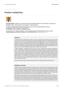 Acidosi metabolica