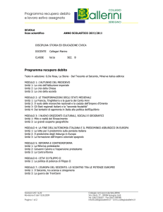 Programma recupero debito e lavoro estivo