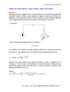 Sorgenti del campo magnetico, legge di Ampere, legge di Biot