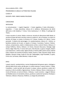 Anno scolastico 2015 – 2016 PROGRAMMA DI LINGUA E