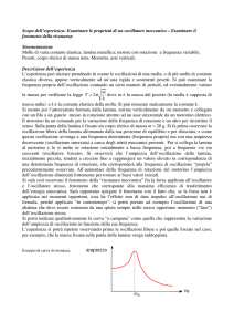 Oscillatore meccanico e risonanza