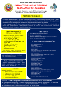 Master Farmacovigilanza e Discipline Regolatorie del Farmaco