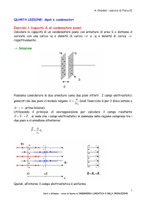 ESERCIZI DI ELETTROSTATICA - Corsi di Laurea a Distanza