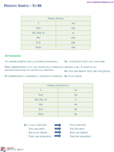 Present Simple – To BE - English Piece by Piece
