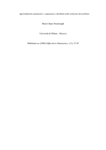 Abilità di risoluzione dei problemi, metodi d`indagine e modelli